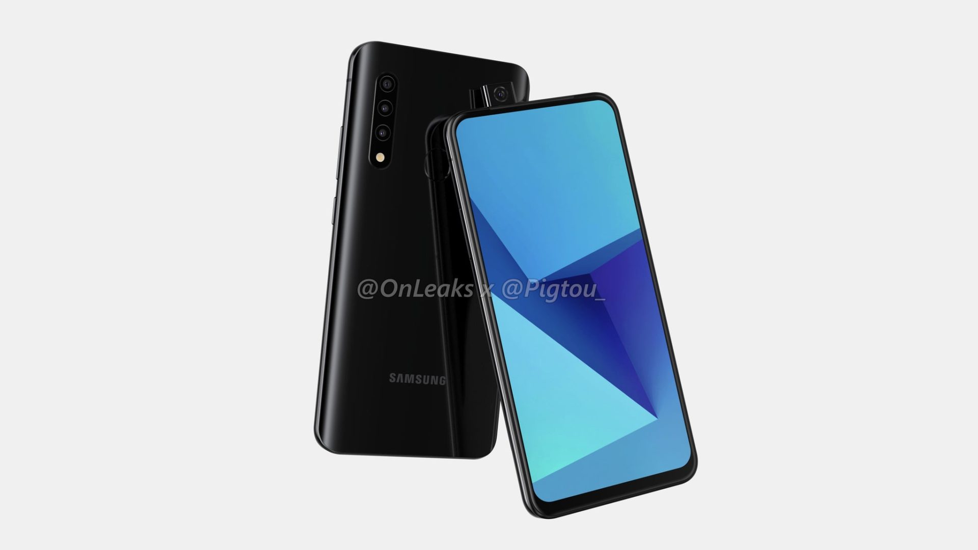 Samsung Galaxy A series with pop-up camera - front and back2