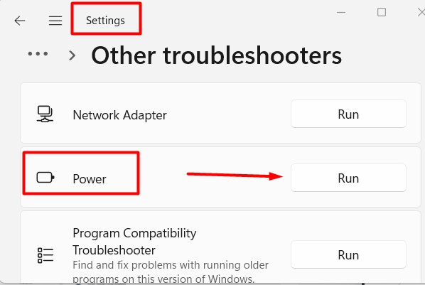 How To Fix Very High Power Usage(2 Easy Solutions) - Use the Troubleshoot Function - power#1
