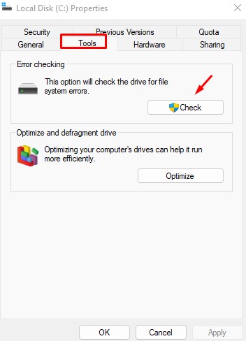 How to Fix the “Scanning And Repairing Drive Stuck At 100” Error - Run the Windows Error Checking Tool#2