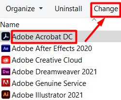 Logtransport2 Error (5 Easy Solutions To Fix It) - Your Local Installation Might Be Corrupted; Try Fixing It -Adobe Acrobat DC change#2
