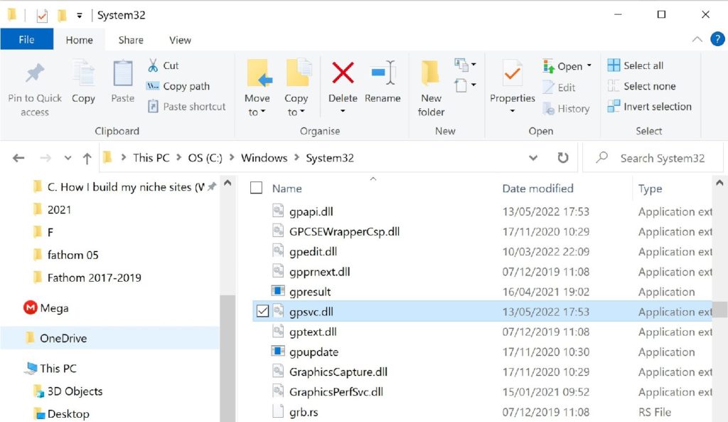 Solution #2 - Downloading a new gpsvc file