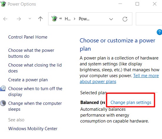 Unknown USB Device (Set Address Failed) Windows 10 (3 Solutions) - The Power Option -change Plan setting#1