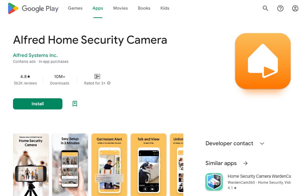 5 Free Apps for Spying on Someone Through Their Phone Camera  - Alfred Home Security Camera