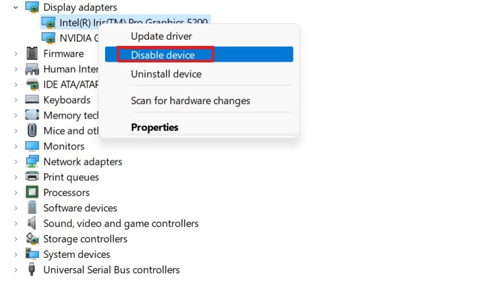 Check Drivers functionality - Disable Driver