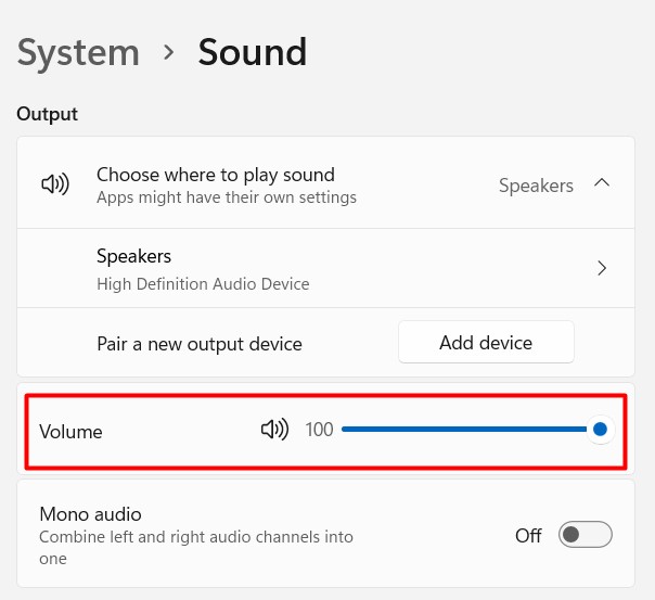 Check and adjust the master volume of your PC - Max Volume Sound