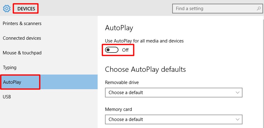 Disable AutoPlay - AutoPlay - disable
