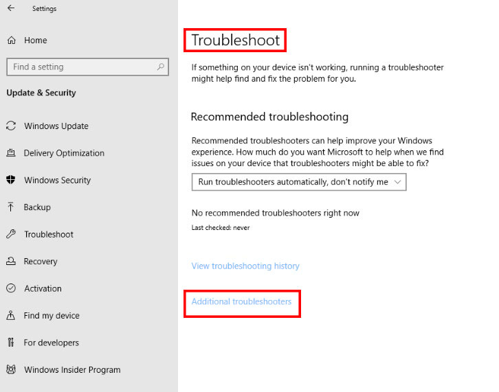 Go Your Troubleshooting Option And Load It - Additional-Troubleshooter