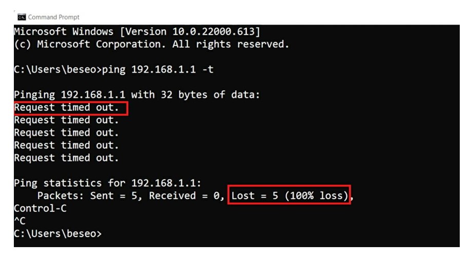 How-to-Solve-the-PuTTY-Network-Error-Software-Caused-Connection-Abort-in-Windows-10-Check-Your-Connection-to-the-Internet-Fig.-4-Lost-Rate-in-Ping-Statistics