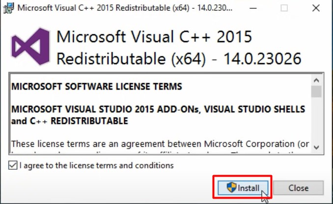Install A Fresh Copy Of The Microsoft Visual C++ Redistributable Package - microsoft Visual