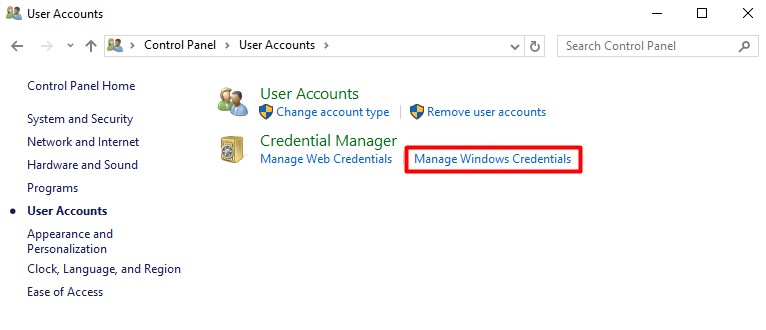 Remove VirtualappDidlogical From Credential Manager Manually - Manage Windows Credentials
