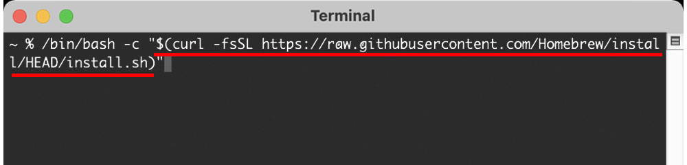 Using Homebrew - installation in mac terminal homebrew