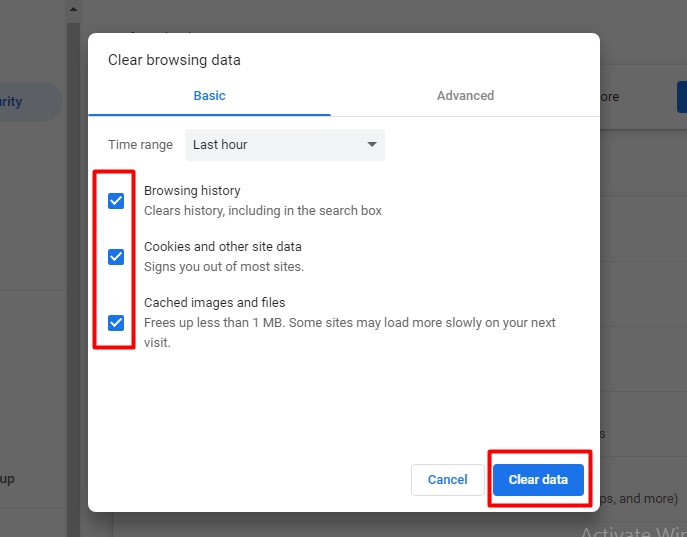 Clear Your Browser Data - clear data
