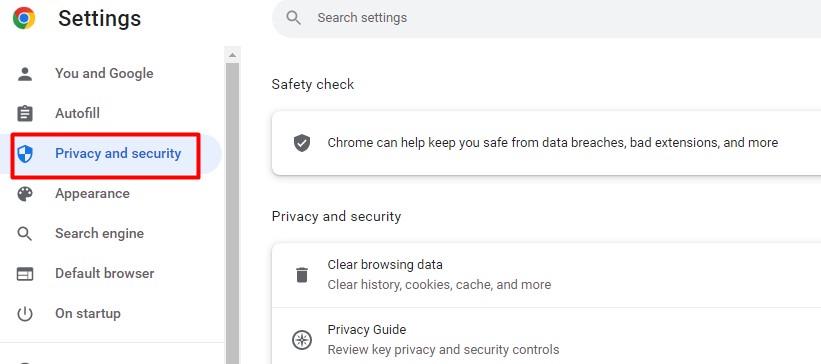 Reset Your Browser Data - Privacy and Security
