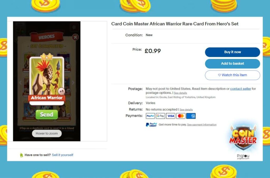 You can buy rare cards on eBay