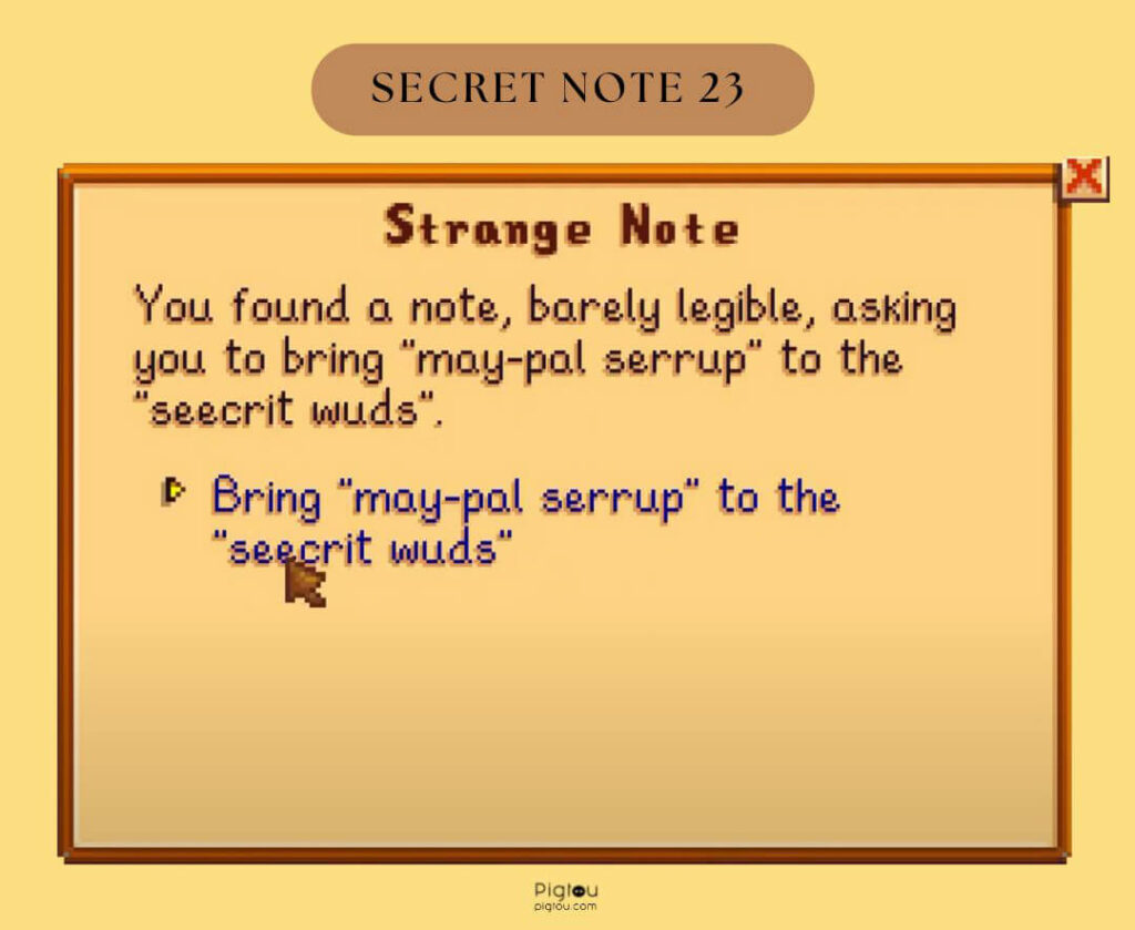 Secret Note #23