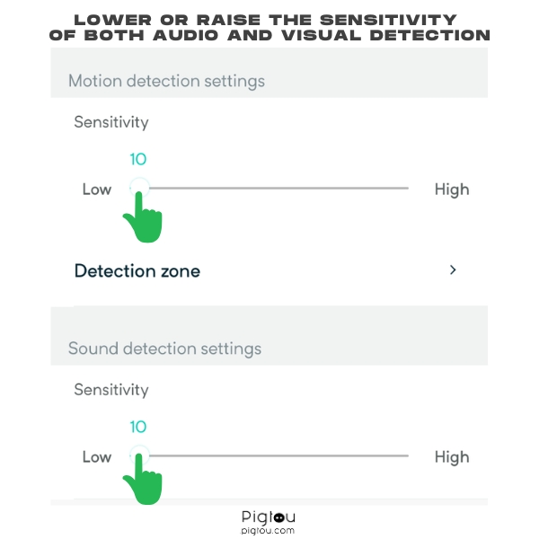 Adjust Wyze sensitivity setting