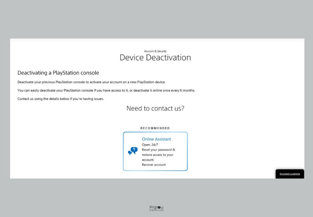 Contact Playstation support to deactivate console