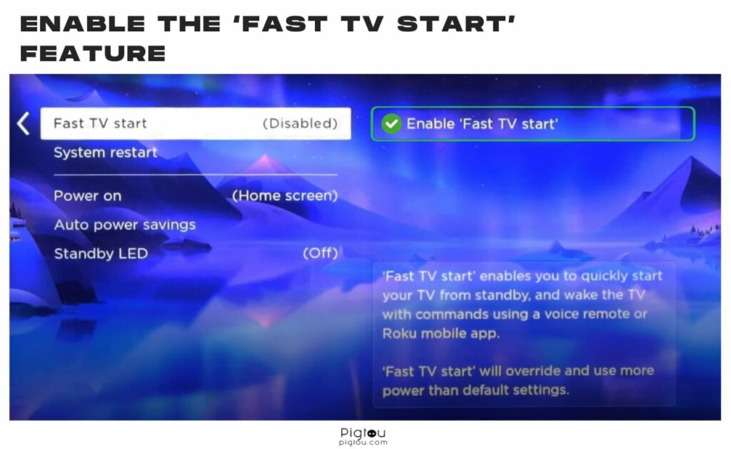 Enable Fast TV start on Roku