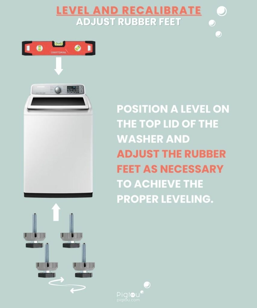 Position a washer level