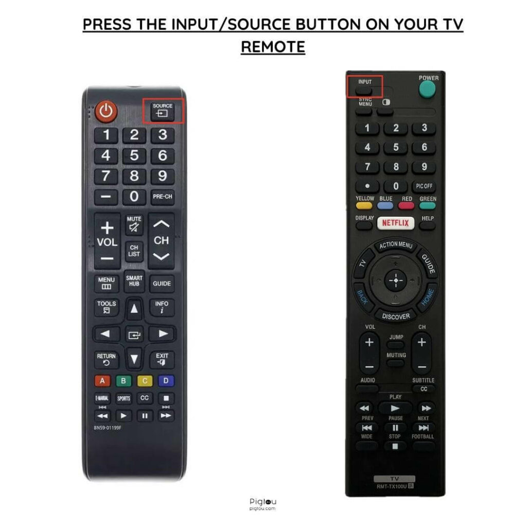 Select a correct TV source | input