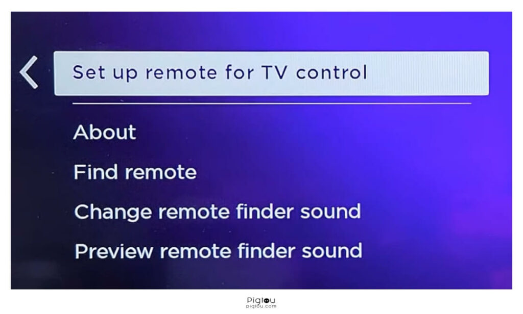 Set up Remote for TV Control