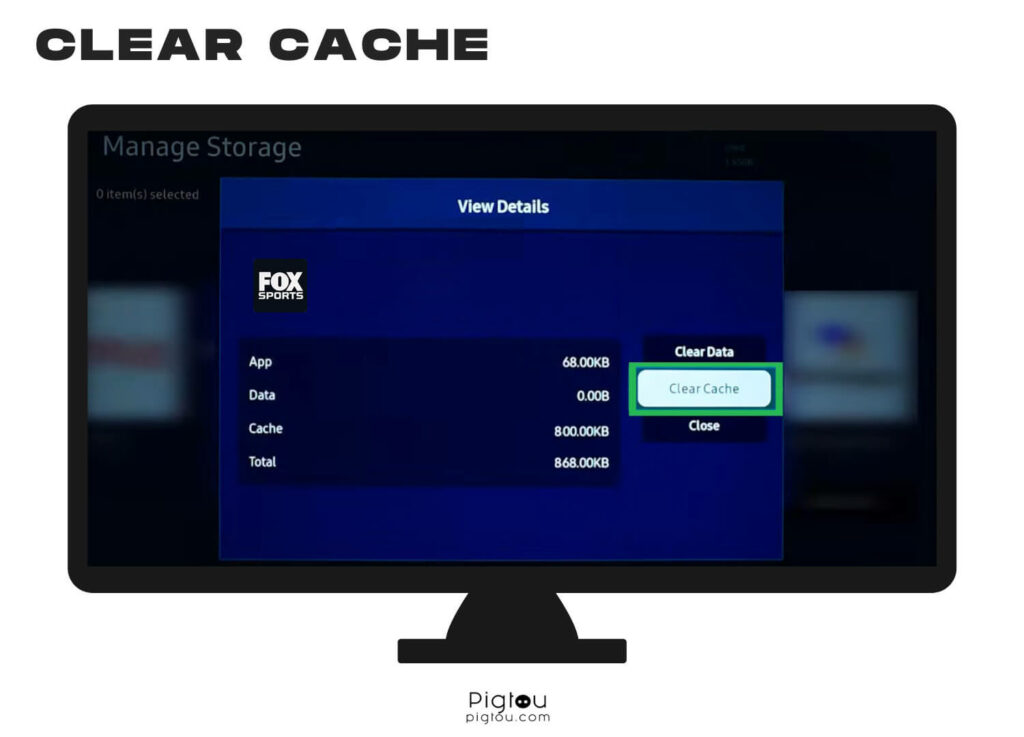 Clear cache on Samsung TV