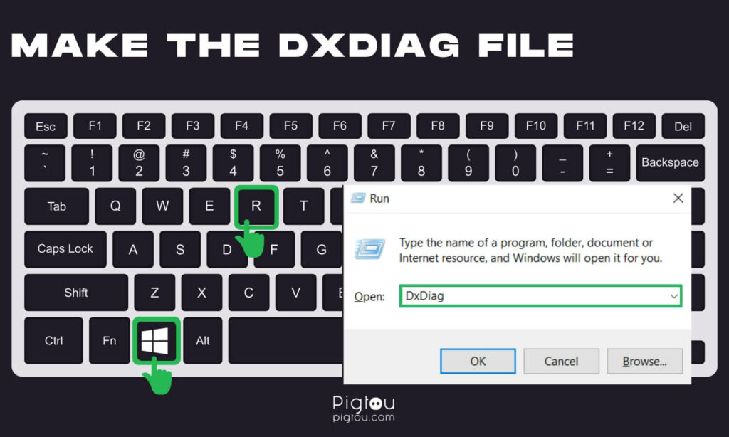 Create DxDiag file to verify spec requirements