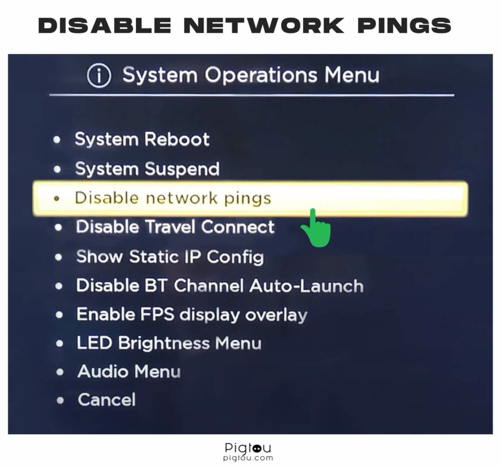 Disable Network Pings
