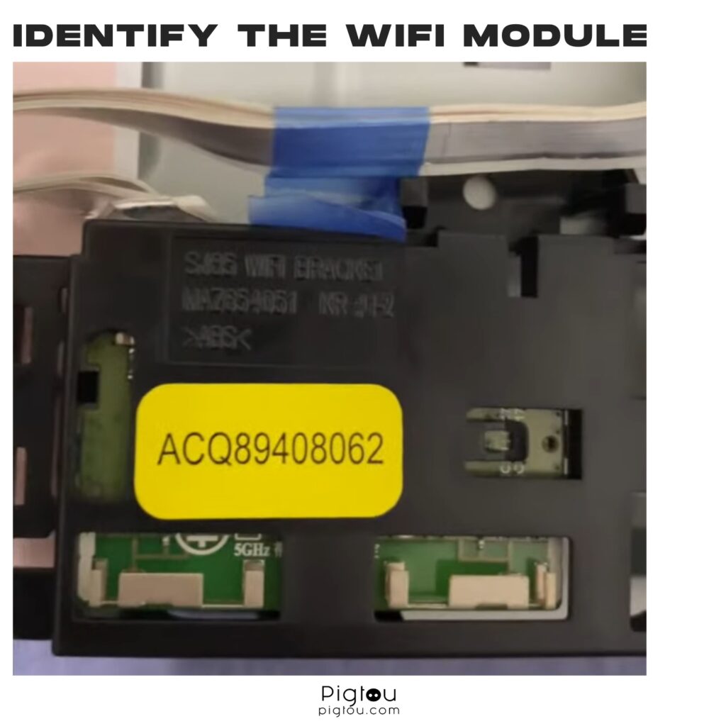 Straighten the WiFi Module Cables on LG TV
