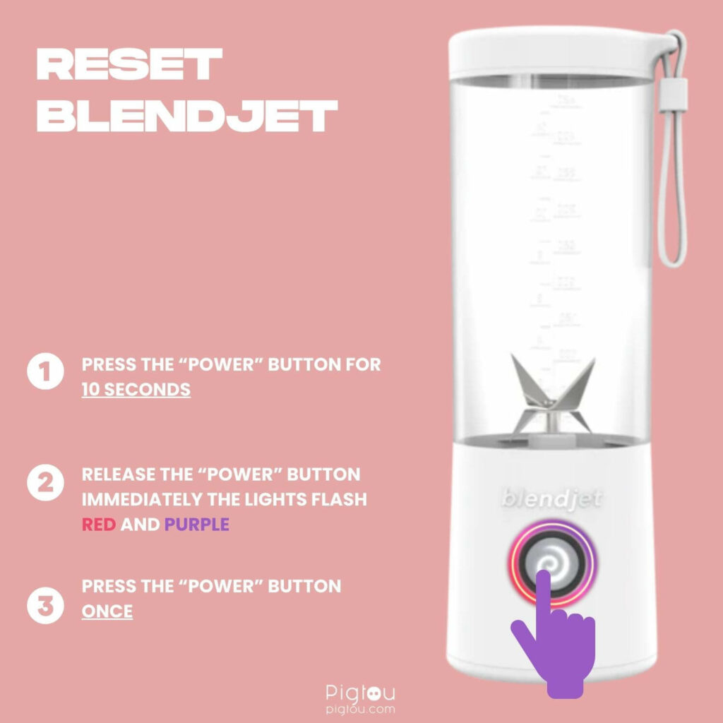 Follow the steps to reset your BlendJet