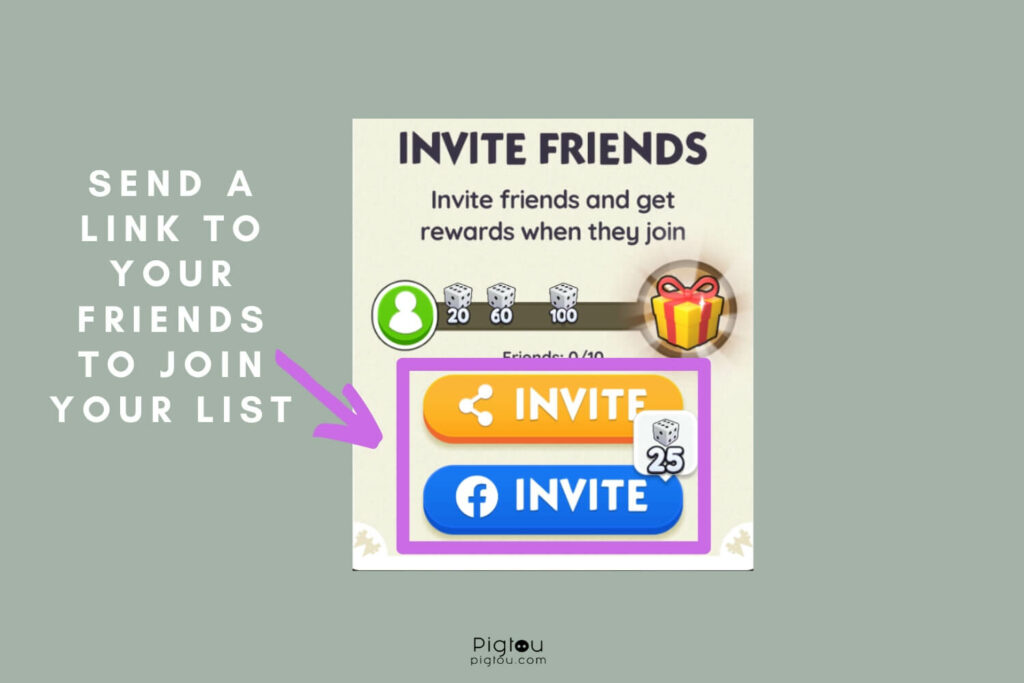 Send a direct link to your friend's messenger or social media