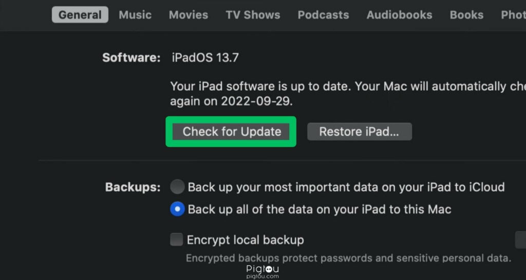 Update iOS via Mac or Windows PC