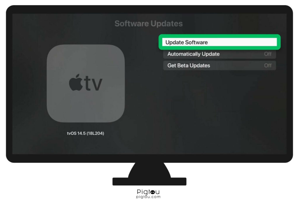 Update software on Apple TV