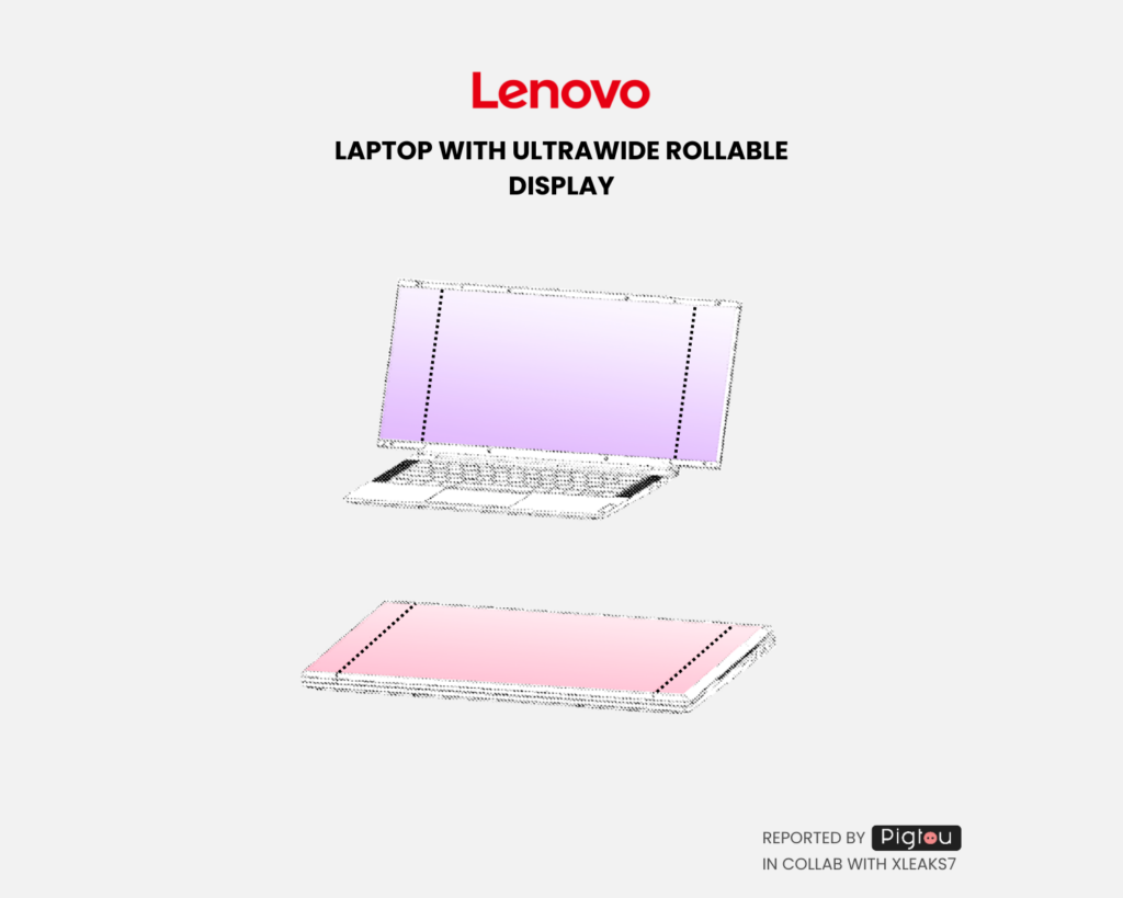 Lenovo patented a laptop with a rollable display